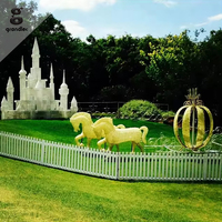 Luz Decorativa LED con Motivo de Carruaje de Caballos para Exteriores, para Decoración Navideña de Plazas