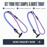 Cordon rond personnalisé avec logo, sangle de téléphone portable, cordon bandoulière, support de téléphone avec clip, porte-monnaie et sangle de téléphone avec pochette