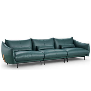 Sofá Moderno <span class=keywords><strong>para</strong></span> Sala de Estar con Tapicería de Cuero y Tela, con Relleno de Esponja - Product Image 5