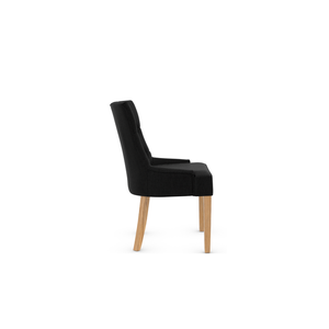 Sedia imbottita contemporanea con bottoni trapuntati e gambe <span class=keywords><strong>in</strong></span> rovere chiaro per <span class=keywords><strong>sala</strong></span> <span class=keywords><strong>da</strong></span> pranzo e <span class=keywords><strong>sala</strong></span> banchetti, sedia <span class=keywords><strong>da</strong></span> pranzo <span class=keywords><strong>in</strong></span> <span class=keywords><strong>legno</strong></span> - Product Image 3