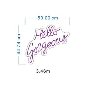 Signo <span class=keywords><strong>gratis</strong></span> colgante colorido personalizado Hola hermoso letrero de neón para decoración de tienda Logotipo de pared letrero - Product Image 4