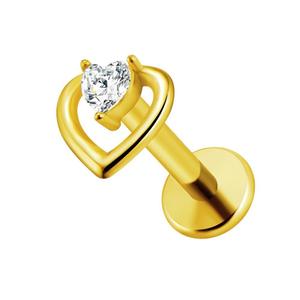 Lotus Wholesale Bijou de piercing pour cartilage d'oreille en acier inoxydable chirurgical 316L, fileté intérieurement, motif cerf-volant avec zircone cubique, style mode - Product Image 5
