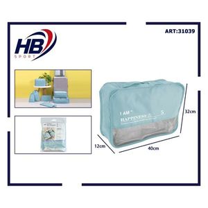 Blue Large Travel <b>Storage</b> Bag 40*32*12cm for <b>Clothes</b> Organization - Product Image 3