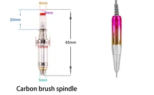 Mandrin sans balais 1 pièce pour accessoires de ponceuse à ongles, mandrin de poignée sans balais, brosse en carbone - Product Image 2