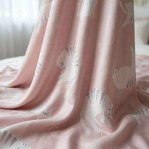 เทนเซล ™   ปลอกผ้านวมไลโอเซลล์ 180x200 ซม. ลายแมวน่ารัก ปลอกผ้านวมนุ่มระบายอากาศได้ดีสำหรับเด็ก - Product Image 1