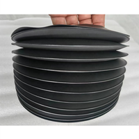 Soufflet flexible en caoutchouc et nylon pour la protection des cannelures d'arbres de tiges de vérins hydrauliques