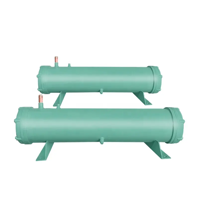Carcasa personalizada y tubo, condensador refrigerado por agua, intercambiador de calor para unidad de condensación del compresor
