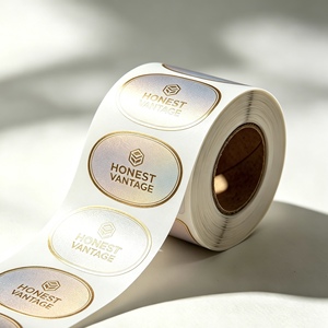 Custom 3ml Vial Adhesive Vinyl <b>Waterproof</b> Hologram Sticker Packaging <b>Labels</b> for Perfume and Lotion - Product Image 4