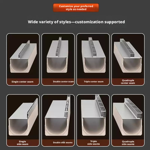 Factory direct sales of 304 stainless steel linear drainage <b>covers</b> paired with U-shaped resin SMC drainage channels - Product Image 5