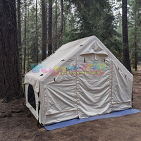 Famille portable glamping tente gonflable étanche gonflable doom extérieur air tente maison camping tente avec cuisinière salle de bain