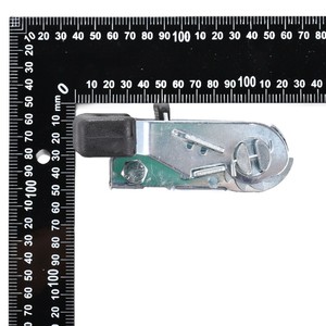 Boucle à cliquet à poignée large courte, plaquée zinc blanc, recouverte de caoutchouc, résistance à la rupture de 1500 kg, 27 mm, pour le contrôle de cargaison à usage moyen - Product Image 5