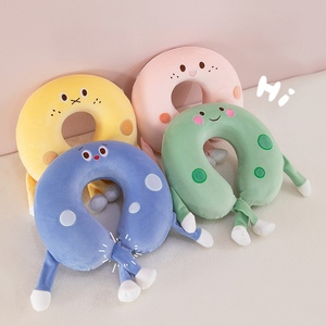 Almofada de Pescoço em Espuma Viscoelástica Personalizada com Tema Animal, em Formato de U, Macia, para Viagem, Apoio de Cabeça, Pelúcia Recheada para Dormir e Descansar - Product Image 4