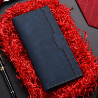 Dompet panjang banyak kartu, dompet pria kapasitas besar ultra tipis mode sederhana grosir