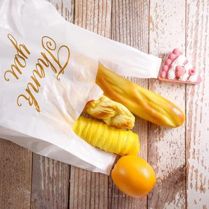 Biodegradable Custom Logo T-Shirt Bags with Handle for <b>Small</b> Business Retailers-PE Material Silk Screen/Pad Printing Options - Product Image 6