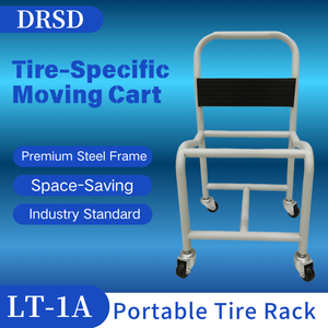 Support de pneus mobile DRSD LT-1A avec roues, chariot de rangement pour 1 pneu pour atelier - Product Image 2