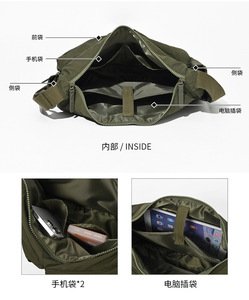 Estilo de ropa de trabajo, bandolera de hombro, bolso hinchado, mochila de clase personalizada <span class=keywords><strong>para</strong></span> estudiantes <span class=keywords><strong>para</strong></span> hombres y mujeres, bolso informal neutro de gran capacidad - Product Image 4