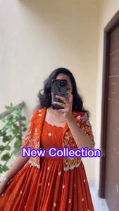 Best Quality Gown with Matching <b>Jacket</b> for <b>Women</b> Comfortable Designer for Party <b>Wedding</b> and Festive Events Available For Sale - Product Image 2