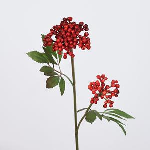 Fruit de la fortune artificiel Meng Jie, branche unique, rouge, réaliste, pour décoration de mariage - Product Image 1