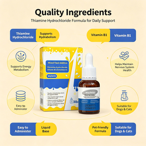 Suplementos de Vitamina B1 Líquida Waylemo para Perros, Vitaminas para <span class=keywords><strong>la</strong></span> Piel y el Pelaje, Cuidado de <span class=keywords><strong>la</strong></span> Salud de las Mascotas, Apoyo para <span class=keywords><strong>la</strong></span> Malnutrición, OEM - Product Image 2