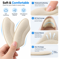 Coussinets de talon pour chaussures trop grandes, inserts antidérapants pour hommes et femmes, coussinets de talon souples pour éviter le glissement du talon