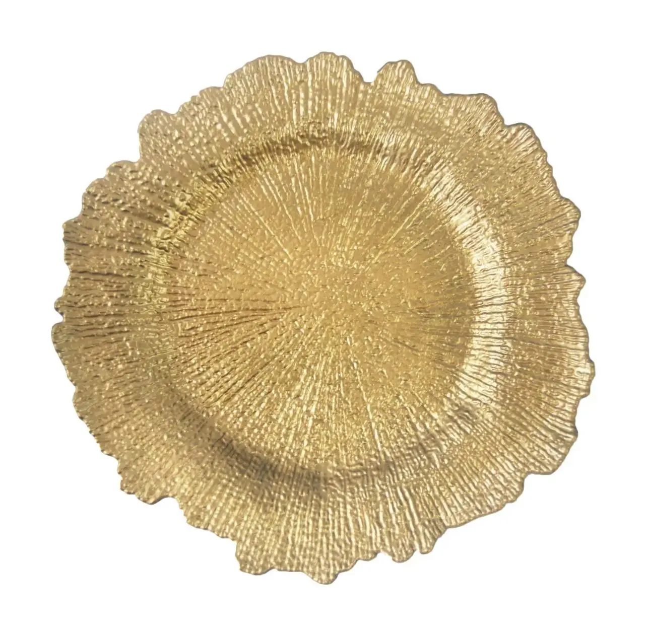 9 Inch gold silver dinner plates plastic round service base plate plastic reusable gold plastic charger platesplastic round se