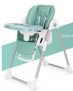 Cadeira de Alimentação Portátil para Bebês de Alto Padrão, Estrutura Quadrada Ecológica, Durável, Dobrável, Altura Ajustável, Segura para Refeições - Product Image 3