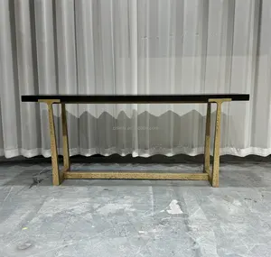 FERLY <span class=keywords><strong>Table</strong></span> de salle à manger de style américain <span class=keywords><strong>Table</strong></span> en bois massif <span class=keywords><strong>Table</strong></span> rectangulaire en métal coulé <span class=keywords><strong>Table</strong></span> et chaise à montants coniques - Product Image 6