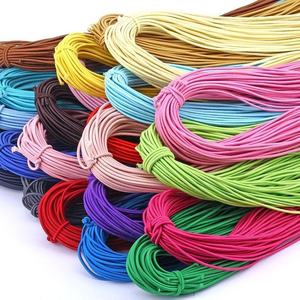High Quality Colourful Strong Stretch Bungee Cord Braided Round Rubber <b>Rope</b> Cords for Packaging and Outdoor Sports Shoes <b>Lace</b> - Product Image 1