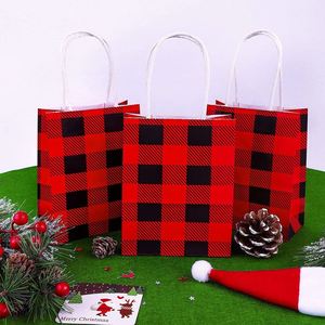 Mini Plaid <b>Bag</b> Paper Party Kraft Christmas <b>Bags</b> with Handle for Birthday Wed Party Celebrations Beautiful Gift Package Paper <b>Bag</b> - Product Image 5