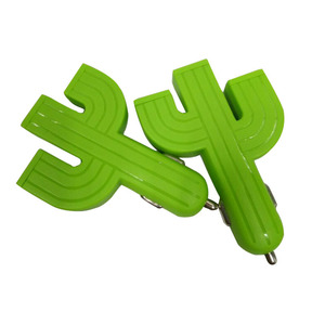 ที่ชาร์จในรถยนต์รูปทรงกระบองเพชร 3 พอร์ต USB รองรับแรงดันไฟฟ้า 12/24V สำหรับชาร์จโทรศัพท์ พร้อมปลั๊กจุดบุหรี่ - Product Image 4