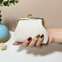 Dompet Koin Mini Vintage Warna Permen Wanita Dompet Pendek Gesper Dompet Uang Receh Stok Tersedia