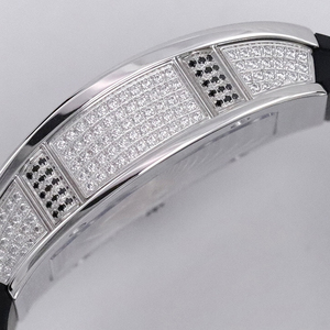 Montre-bracelet automatique Artisan Moissanite Diamond Timepiece Tonneau Ultra Fine Squelette pour Hommes et Femmes, Montre Phare de la Série Front Row - Product Image 4