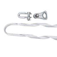 Colliers de fixation pour câble ADSS, type cale de tension, pour fibre optique aérienne, en alliage d'aluminium galvanisé, pour montage sur poteau protégé