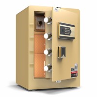 Chen Guang Kommerzieller Sicherheitstresor Schwerlast-Stahltresor Feuerfester Biometrischer Digitaler Safe mit Schlüsselschloss für Heim und Büro