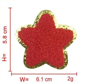 Patchs brodés thermocollants en chenille à bordure argentée avec lettres USA pour la décoration de chapeaux et de vêtements - Product Image 6