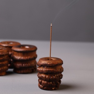 Bamboo Root Incense Holder Retro Lacquer Religious Use Luxury Style Each One Unique Size Shape - Product Image 2