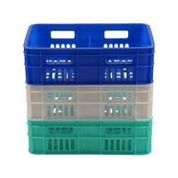 Caisses en plastique empilables 100% PP vierge, boîtes de rangement personnalisées avec compartiments, caisses d'emballage logistique, caisses de rangement en plastique