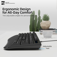 Layanan Pabrik Cina Keyboard Ergonomis 104 Tombol untuk Penggunaan Kantor, PC, Komputer, Mesin Ketik, dan Desktop