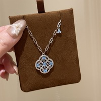 Nouvel ensemble de bijoux délicats chinois 2026 : Collier anneau émaillé ajouré de luxe léger et rétro, qualité supérieure