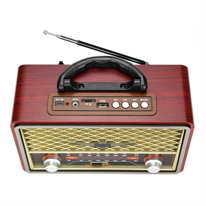 Radio rétro vintage en bois avec cadran rotatif, FM AM SW, basses puissantes, nouvelle génération, Espresso - Product Image 3
