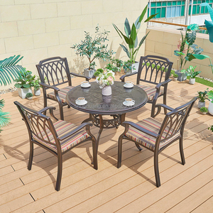 Conjunto <span class=keywords><strong>de</strong></span> Comedor Económico para Jardín con Mesa <span class=keywords><strong>y</strong></span> <span class=keywords><strong>Sillas</strong></span> <span class=keywords><strong>de</strong></span> Aluminio Fundido para Exteriores - Product Image 5
