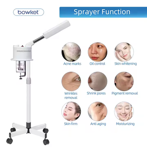 BOWKET Dispositivo de vapor facial 2 en 1 Hot Professional Spa Soporte de lujo Ozone Steam Manual Nano Ionic Facial Steamer Machine - Product Image 3