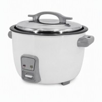 Cuiseur à riz commercial 10L 2900W, grande capacité, cuiseur électrique industriel avec couvercle en acier inoxydable épais pour cantine et hôtel
