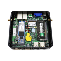 Mini PC Linux économique avec processeur Intel N100, 4 ports USB, 2 ports COM, 16 Go de mémoire DDR4, SSD SATA, VGA, double écran, sans ventilateur, ordinateur de bureau mini POS