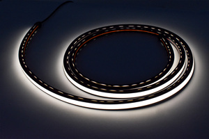 24V Black LED Strip for Slat Wall <b>Panels</b> 3000K Warm White Flexible COB Strip for Acoustic Wood Wall <b>Lighting</b> - Product Image 6