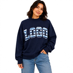 Sudadera Personalizada Reversible para Mujer, Cuello Alto, Poliéster/Algodón, Color Sólido, Teñido Uniforme, Informal, para Uso Diario, Invierno - Product Image 1
