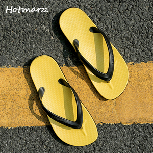 Sandal pria, grosir dan eceran Musim Panas pria dalam ruangan dan luar ruangan anti-selip warna bergaris cocok sandal jepit santai pantai - Product Image 2