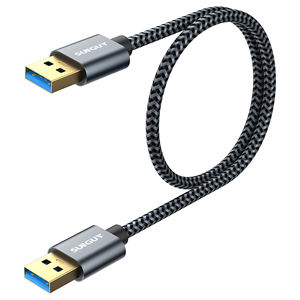 Cable de Carga de Datos USB Retráctil SUNGUY de Nailon Trenzado de Alta Velocidad de 5 Gbps con Conectores Tipo C, Garantía de 3 Años, Venta al Por Mayor de Fábrica - Product Image 1