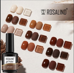 ROSALIND Professional Custom logo Vernis Semi Permanente <span class=keywords><strong>Cereza</strong></span> Mocha Marrón Caramelo Rojo Otoño Uv Esmaltes de Uñas en Gel Duraderos 15ml - Product Image 1