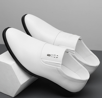 Nouvelles Chaussures Habillées Plates pour Hommes, de Haute Qualité, à Bout Rond, Rehaussantes, Souples, Respirantes, Antidérapantes, en Maille, pour l'Automne, le Bureau et les Mariages